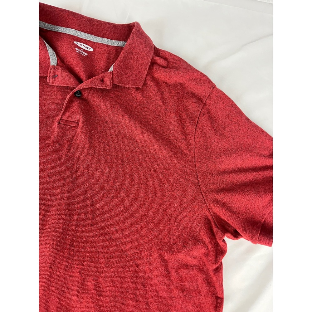 Old Navy Mens XL Polo Shirt Red Heather Short Sleeve Built-In Flex Casual